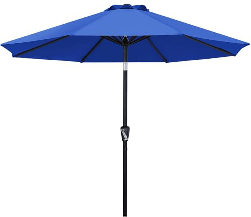 ABCCANOPY 2.7M Parasol Patio Umbrella Table Market Umbrella with Push Button Tilt for Garden, Deck, Backyard and Pool, 8 Ribs 13+Colors