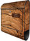 banjado® Design Briefkasten personalisiert Trockenes Holz 38,5x46,5x13cm & 2 Schlüssel - Briefkasten Stahl schwarz Zeitungsfach pulverbeschichtet - Postkasten A4 Einwurf inkl. Montagematerial