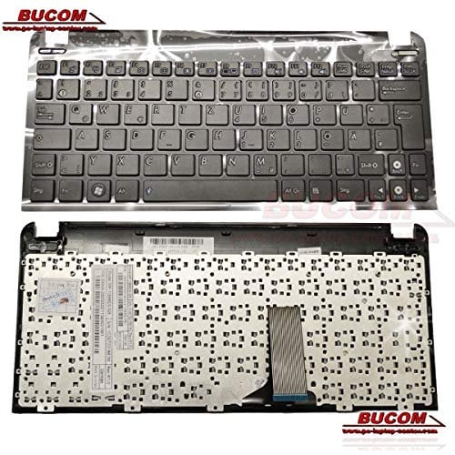Bucom Teclado para Asus Eee PC X101 X101H X101CH (teclado alemán con marco negro)