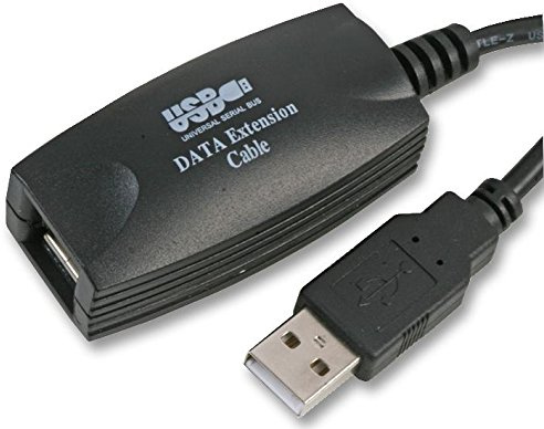 Pro Signal PSG90599 USB 2.0 A Male to Female Active Extension Lead, 5m Black