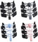 flintronic 4 Pares Cordones Elásticos para Zapatillas,Cordones Ajustables 120cm, Sin Cordones,con Cierre Fuerte de Adultos y Niños,Cordones Elasticos para Zapatillas-Negro+Gris+Azul+Rosa