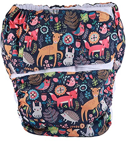 1 XL Erwachsene Stoffwindel Windel Harninkontinenz Tasche Wiederverwendbarer Einsatz Klettverschluss ABDL Age Play 26,7 Zoll bis 50,4 Zoll,E