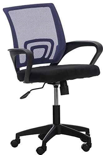 CLP Silla De Oficina Auburn En Malla con Reposabrazos I Silla De Escritorio Giratoria con 5 Ruedas & Marco De Plástico, Color:Violeta