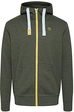 !Solid SDBenn High Neck Herren Zip-Hoodie Sweatjacke Kapuzenjacke Hoodie mit Kapuze Reißverschluss Kängurutasche Baumwollmischung Regular fit, Größe:M, Farbe:Climb Ivy Melange (8785)