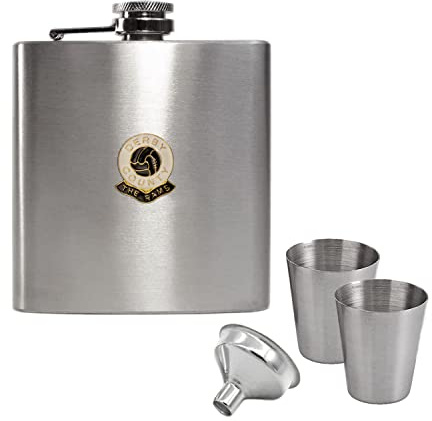 Derby County Hip Flask Gift Set