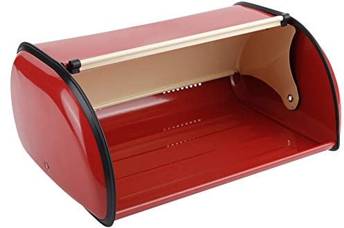 Restokki Large Capacity Metal Bread Box, Bread Container, Bread Storage Box, Bread Box, Container Kitchen Storage Organizer(Red)