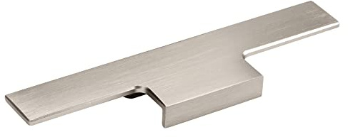SOTECH Möbelgriff SMAL Länge 146 mm Edelstahloptik gebürstet | Griffleiste mit Harpunensteg-Montage ZUM EINFRÄSEN