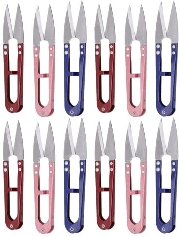 Lot De 12 Ciseaux Couture, Coupe Fil Couture Petites Cisaille Ciseaux De Coupe Pour Fil Et Perles Couture Accessoires Pour Les Points De Coutures Et Les Travaux Manuels