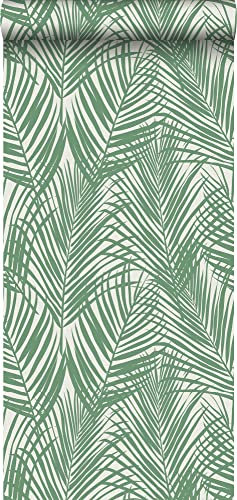 papier peint feuilles de palmier vert jade 53 cm x 10.05 m - ESTAhome
