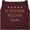 SpecialMe® Kochschürze Küchenschürze Damen 5 Sterne Köchin personalisierte Schürze für Frauen mit Namen Baumwolle bordeauxrot unisize