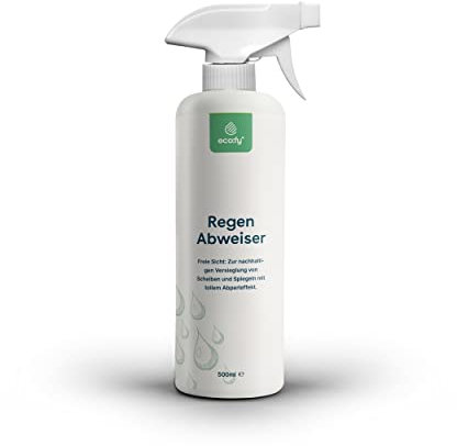 eco:fy Regen Abweiser für Scheiben Spiegel Helmvisiere mit Abperleffekt und Schmutzabweisung Scheibenversiegelung Glasversiegelung Regenabweiser (0,5 Liter)