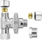 T-Stop-Ventil – bleifreies Add-A-Tee-Ventil 3/8x3/8x3/8 Zoll oder 1/2 Zoll, 1/4 Drehung Messing T-Stück mit integrierter Dichtdichtung für Bidet-Sprühgerät, Glas Einsatz, Geschirrspüler WC-Tank.
