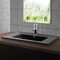ML-Design Waschbecken Keramik Schwarz matt 71x16,5x46,5 cm Eckig, Einbauwaschbecken mit Hahnloch und Überlauf, Aufsatzwaschbecken Einbauwaschtisch Waschschale Handwaschbecken, für Badezimmer/Gäste-WC