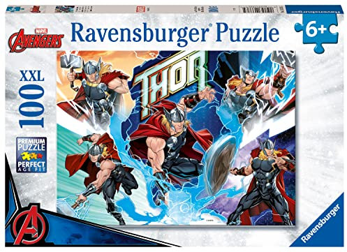 Ravensburger Marvel Thor Toys - 100 Piece Jigsaw Puzzle for Kids Age 6+