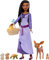 Disney Wish Asha Puppe mit Rosenwaldtieren HPX27 MATTEL
