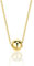 OROVI Damen Goldschmuck, Gold Kette mit Kugel Anhänger rund, Ankerkette, Collier 9 Karat (375) Gelbgold 42 cm