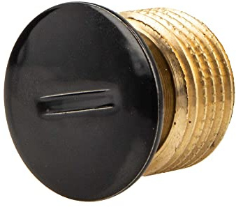 tecuro Messing-Stopfen AG G 1/2 Zoll langlebig und robust aus Messing schwarz für Installation gemäß Trinkwasserverordnung 50930-6