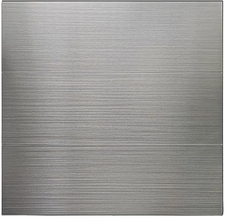 Paquete de 15 paneles de aluminio cepillado de 12 x 4 pulgadas, azulejos de despegar y pegar, de acero inoxidable