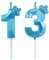 Geburtstagskerzen Zahlen 13 mit Krone，3D Kerzen Geburtstag für Kuchen geburtstagsdeko, Geburtstag Kerzen Zahlen, Geburtstagskerzen Kinder für Partys, Hochzeiten, Firmenfeiern, Jubiläen (Blau, #13)