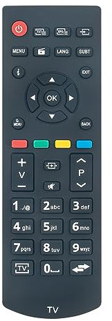 ALLIMITY RCA39126 Sostituisci Telecomando adatto per Panasonic Viera TX-39FW334 TX-32E200E TX-32D302B TX-32F300E TX-43D302B TX-39EW334 TX-43F300E TX-32DW304 TX-32DW334 TX-32D300E TX-32FW334 TX-24E302B