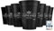 CUPKINGS Party Becher Set | 22 Hartplastik Festival Zubehör & Party Deko | 473ml / 16oz | Spülmaschinenfest & Wiederverwendbar | Mehrweg | Schwarz