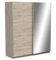 Demeyere Armoire Porte Coulissante avec Miroir & Penderie Moderne – Coloris Chêne Kronberg & Finitions Métal - 178,1 x 59,9 x 203 cm