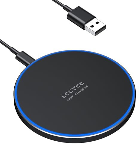 Chargeur sans Fil 20W Max, Chargeur Rapide sans Fil Station de Charge sans Fil Station de Charge inductive Compatible avec Samsung Galaxy S24/S23/S22/S21, Compatible avec iPhone 12/13/14/15/16 Series