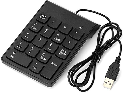 HUIOP Wired USB Numeric Keypad 18 Keys Mini Digital Keyboard Replacement for iMac/Mac Pro//Air/Pro Laptop PC,USB Numeric Keypad
