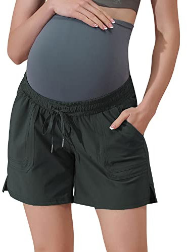 Maacie Umstands-Wandershorts Schnell Trocknend Wasserdicht 12,7 cm Workout-Sport-Shorts Outdoor-Freizeit