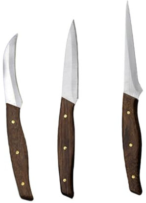 VINTORKY Obstschnitzmesser Satz Holzgriff Schnitzwerkzeug Obst Carving Messer Küchenmesser Für Zuhause Vielseitig Und Verschleißfest