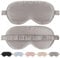 SILKTALE Schlafmaske Seide für Männer Damen,19 Momme 100% Maulbeerseide Augenmaske für Seitenschläfer, Atmungsaktive Seiden Schlafbrille Bequem mit Gummiband für Flugzeug,Silbergrau