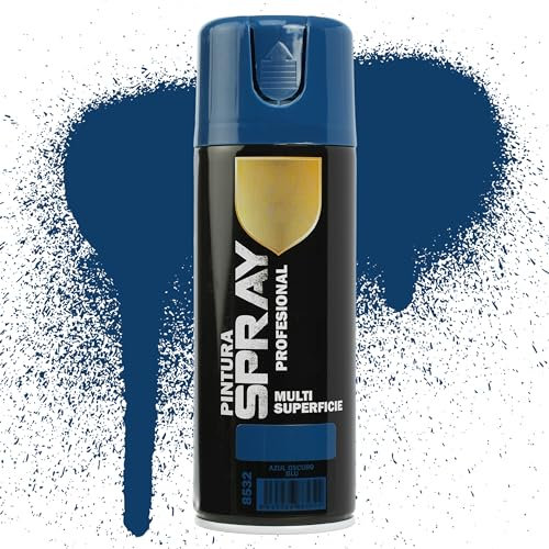 Etrexonline Pintura Spray Multicolor Profesional | 400ml | Adecuado para Metal, Madera & Plástico | Color Azul Oscuro | Secado Rápido | Paquete de 1