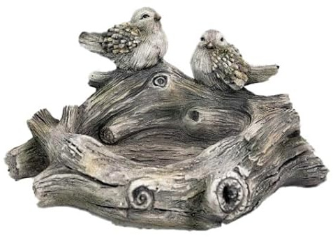 Strandkorb-King ...königlich liegen Gartenfigur VÖGEL, Vögel mit Vogelbad