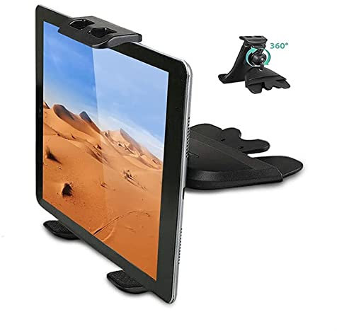 Tablet Stand Tablet Stand for Car, Universal 4-12 Inch Tablet Holder with 360° Swivel, Car CD Slot Air Vent Tablet Bracket Mobile Phone Mount Stand Tablet Holder