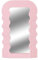 Hosoncovy Miroir mural irrégulier à suspendre - Pour bureau, comptoir, vanité, cosmétique, miroir de maquillage décoratif (rose)
