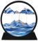 Quicksand Decor; 3D Moving Sand Art Desk Cool Decor Office Liquid Motion For Men Adults Hourglass Gadgets Sandscape Picture Toys Reliever Desktop Round Frame Relievers Landscape Ornaments; 12, Blue