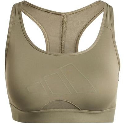 Adidas Damen Bar Logo Sport-BH, Olive Strata, L
