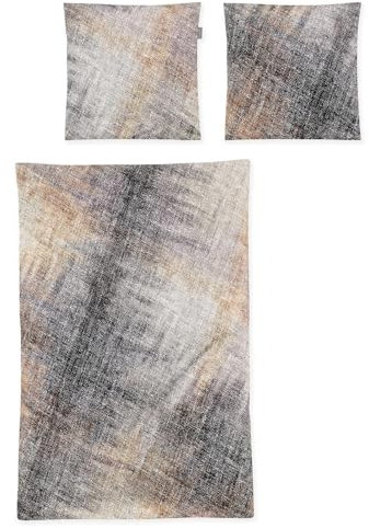 Irisette Flausch-Cotton Bettwäsche Zobel grau 8550 1 Bettbezug 135 x 200 cm + 1 Kissenbezug 80 x 80 cm