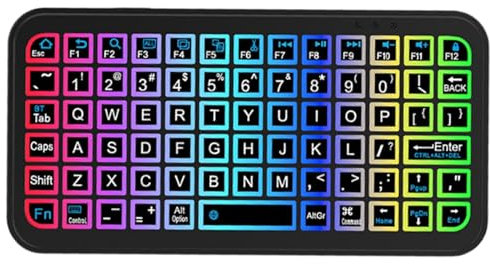 Zubehors Tastiera wireless piccola, tastiera wireless retroilluminata | Tastiera portatile retroilluminazione colorata,Tastiere per computer silenziose e ricaricabili, tastiera per tablet per più