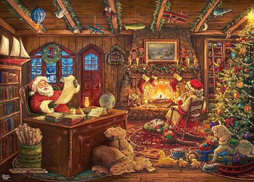 AveJoys Puzzles für Erwachsene 1000 Teile Weihnachtsmann Paar 27,56 x 19,69 Zoll Puzzles für Erwachsene Pädagogische Herausforderung 1000 Teile Weihnachtspuzzle