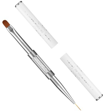 Pinceau de Conception d'Ongles, Brosse à Ongles en Gel à Double Extrémité Pinceaux à Ongles Français Fibre de Nylon Outils de Conception d'Ongles pour Femmes Filles Conception d'Ongles