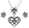 Bieiyhe Trachtenschmuck Damen Set, Dirndl Schmuck Oktoberfest Accessoires, Trachtenkette und Ohrringe, Outfit zum Oktoberfest, Dirndl Halskette, Dirndlschmuck Herz mit Edelweiss und Weiße Band