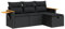 vidaXL 4-Tlg. Garten-Sofagarnitur mit Kissen Schwarz Poly Rattan, Outdoor Sofa Set, Garten-Lounge-Set