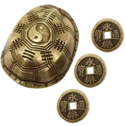 BESTonZON Messingornamente Für Tisch Schildkrötenpanzerfigur Aus Messing Chinesische Dekoration Wohnzimmerdekor Für Tisch Dekorative Objekte Aus Messing Messinghandwerk Exquisites Chinesisch