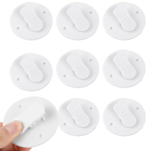 8 Stück Duschvorhang Clips für Befestigung Curtain,Duschvorhang Klammern Spritzschutz Clip,Blinds Klammern Selbstklebende Closer Zubehör, Selbstklebend Vorhang Winddichte,Duschvorhangklammern