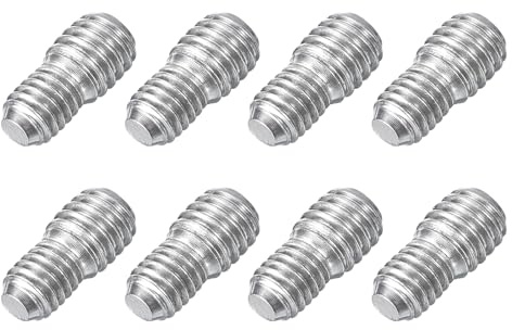 QUARKZMAN 8 Pièces Vis de Réduction à Double Tête, M5 x 6mm à M6 x 6mm Boulons Filetés à Double Extrémité en Acier Inoxydable 304 pour Fixation d'assemblage de Machines de Meubles
