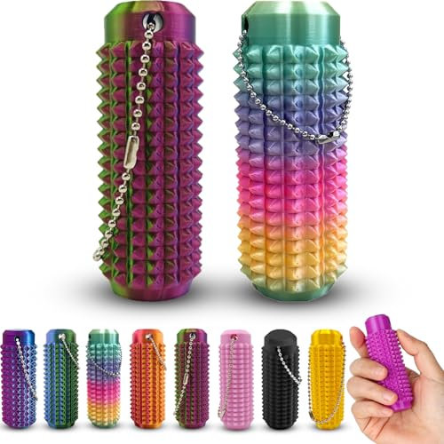 Little Ouchies Porte-clés anti-douleur Stim Fidget - Soulage l'anxiété - Jouet fantaisie pour amis (arc-en-ciel + multicolore)