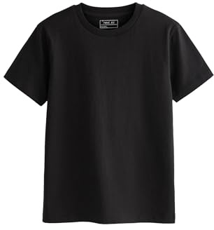 NEXT Jungen Reguläre Passform Regular Fit Kurzarm-T-Shirt Schwarz 146