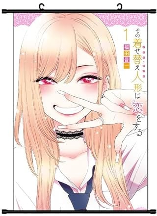 Gooyeh Kitagawa Marin Hänge-Poster, niedliches Anime-Shizuku Kuroe, hängende Gemälde, Cartoon-Design, Wandteppich, Dekoration für Wanddekoration, für Zimmer, Wohnheim, Anime-Liebhaber