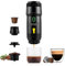 obecilc mini kaffeemaschine, 20 Bar tragbare kaffeemaschine mit USB, 3-in-1-Camping-Kaffeemaschine, selbsterhitzend, kompatibel mit gemahlenem Kaffee und Kapseln für Wandern, Büro und Wohnmobil